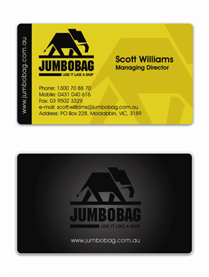Business Card Design by Yazy-Design Solutions for jumbobag | Design: #59956