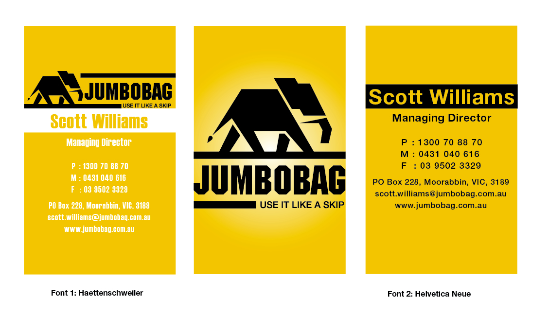 Business Card Design by Blue Ginger for jumbobag | Design #57803