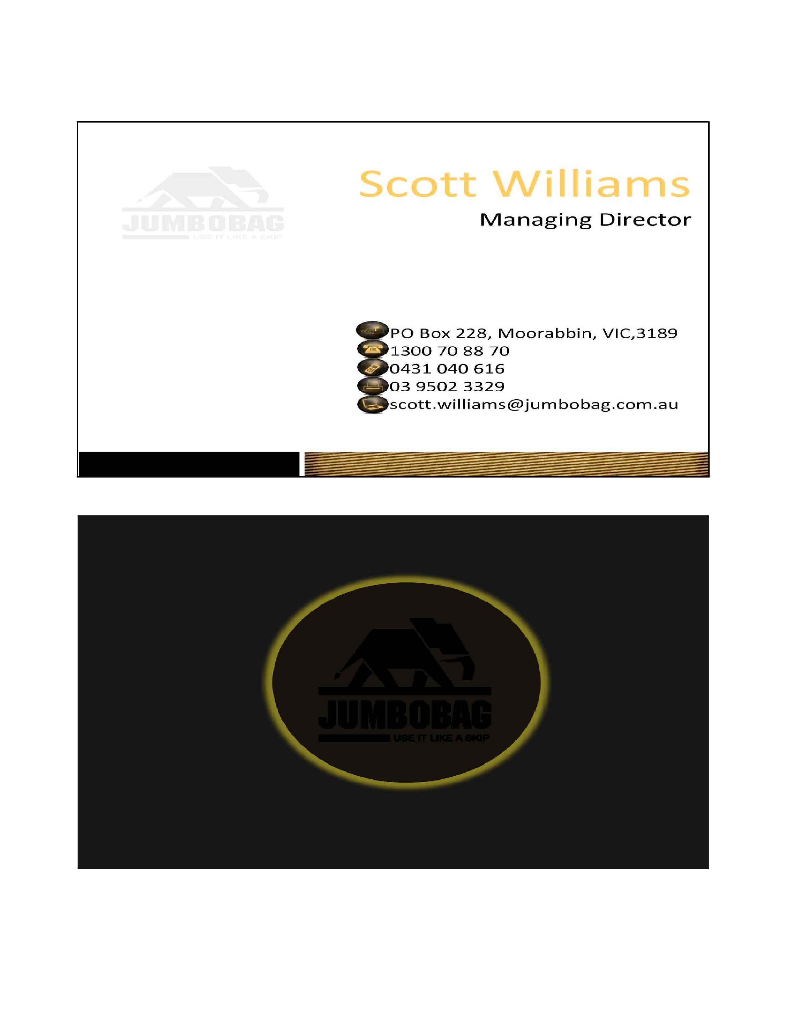 Business Card Design by GCs Custom Graphics & Ts for jumbobag | Design #58511