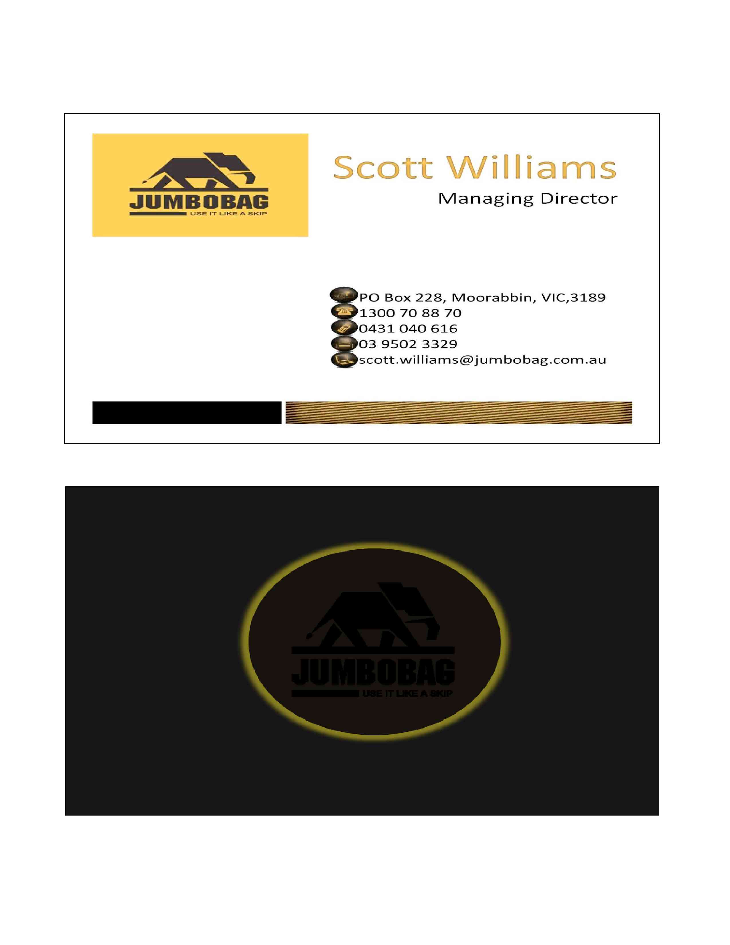 Business Card Design by GCs Custom Graphics & Ts for jumbobag | Design #58512