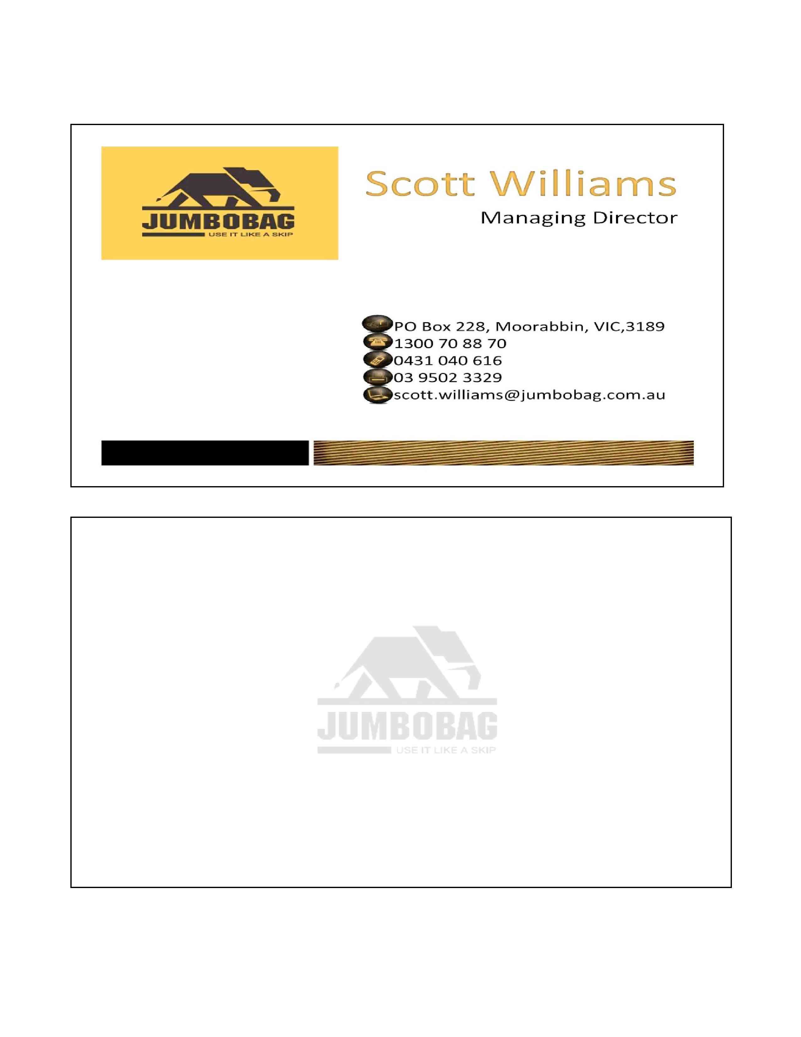 Business Card Design by GCs Custom Graphics & Ts for jumbobag | Design #58519