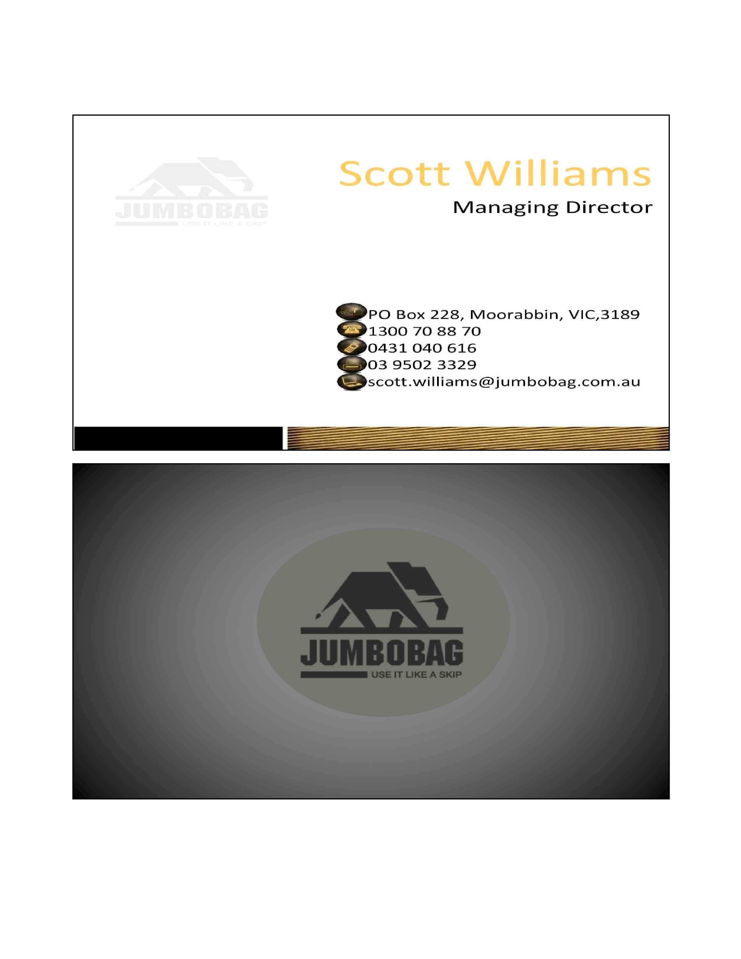 Visitenkarten-Design von GCs Custom Graphics & Ts für jumbobag | Design #58520