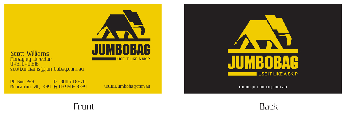 Business Card Design by Radiant Design Foundry for jumbobag | Design #61107