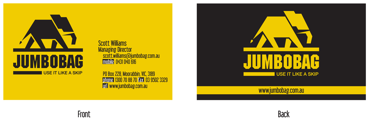 Business Card Design by Radiant Design Foundry for jumbobag | Design #61109