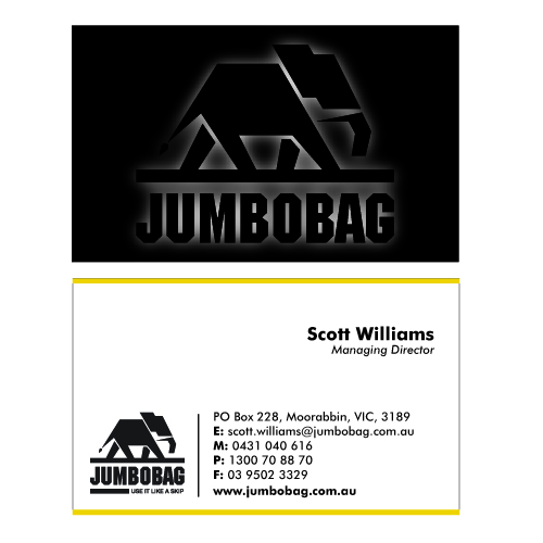 Business Card Design by Harv.K for jumbobag | Design #58067