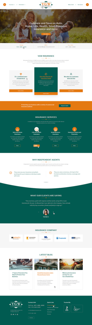 VGW Insurance | Web-Design von Ved Web Services