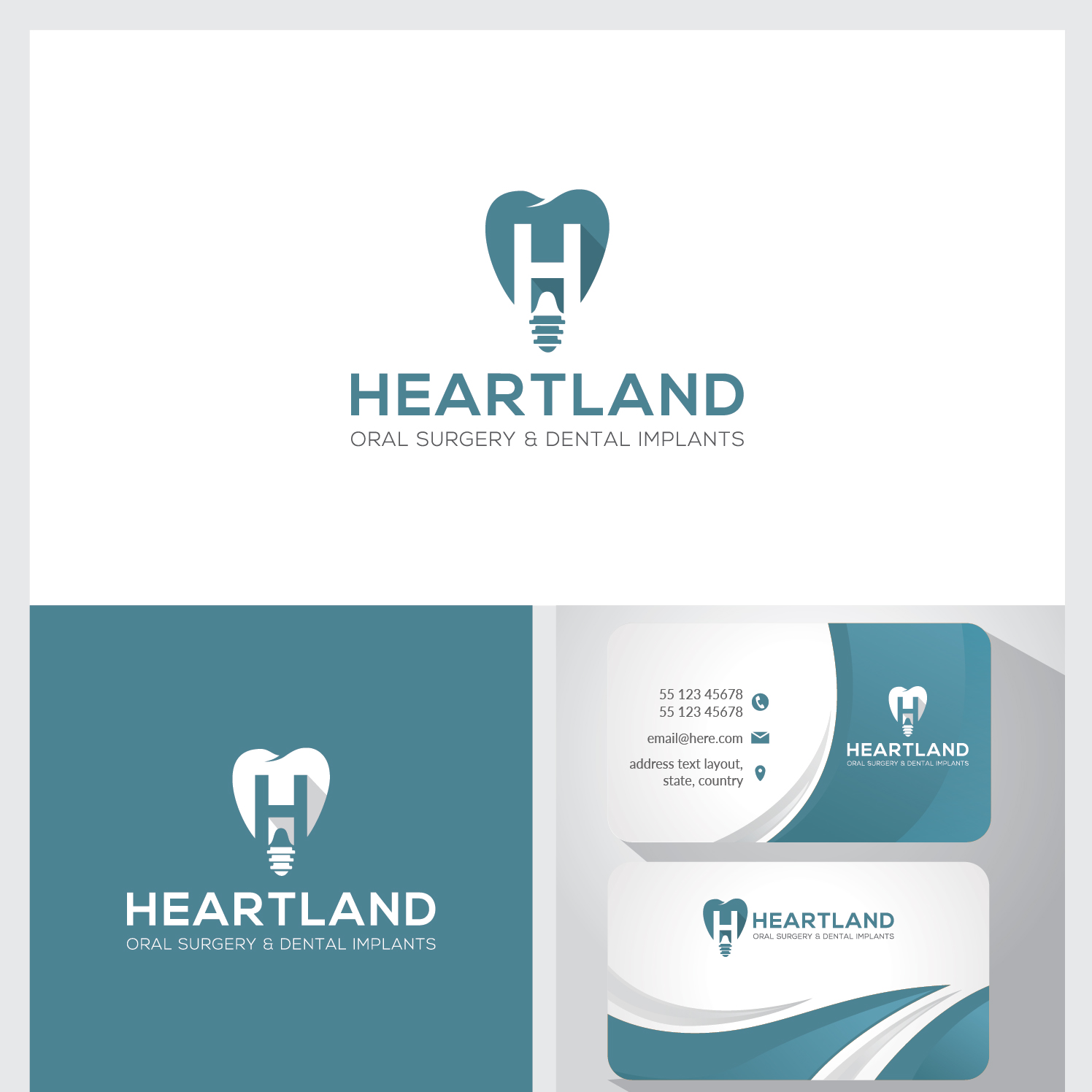 Diseño de Logo por Deziners Zone para Heartland Oral Surgery | Diseño #20419541