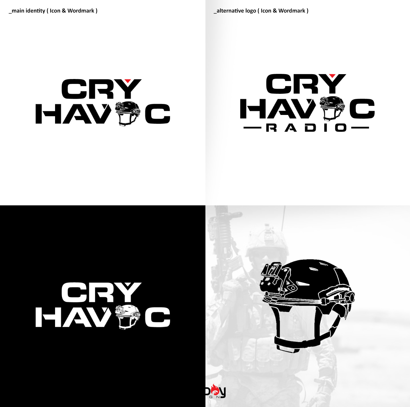 Diseño de Logo por Fatboy Graphic para Cry Havoc Radio | Diseño #20455519