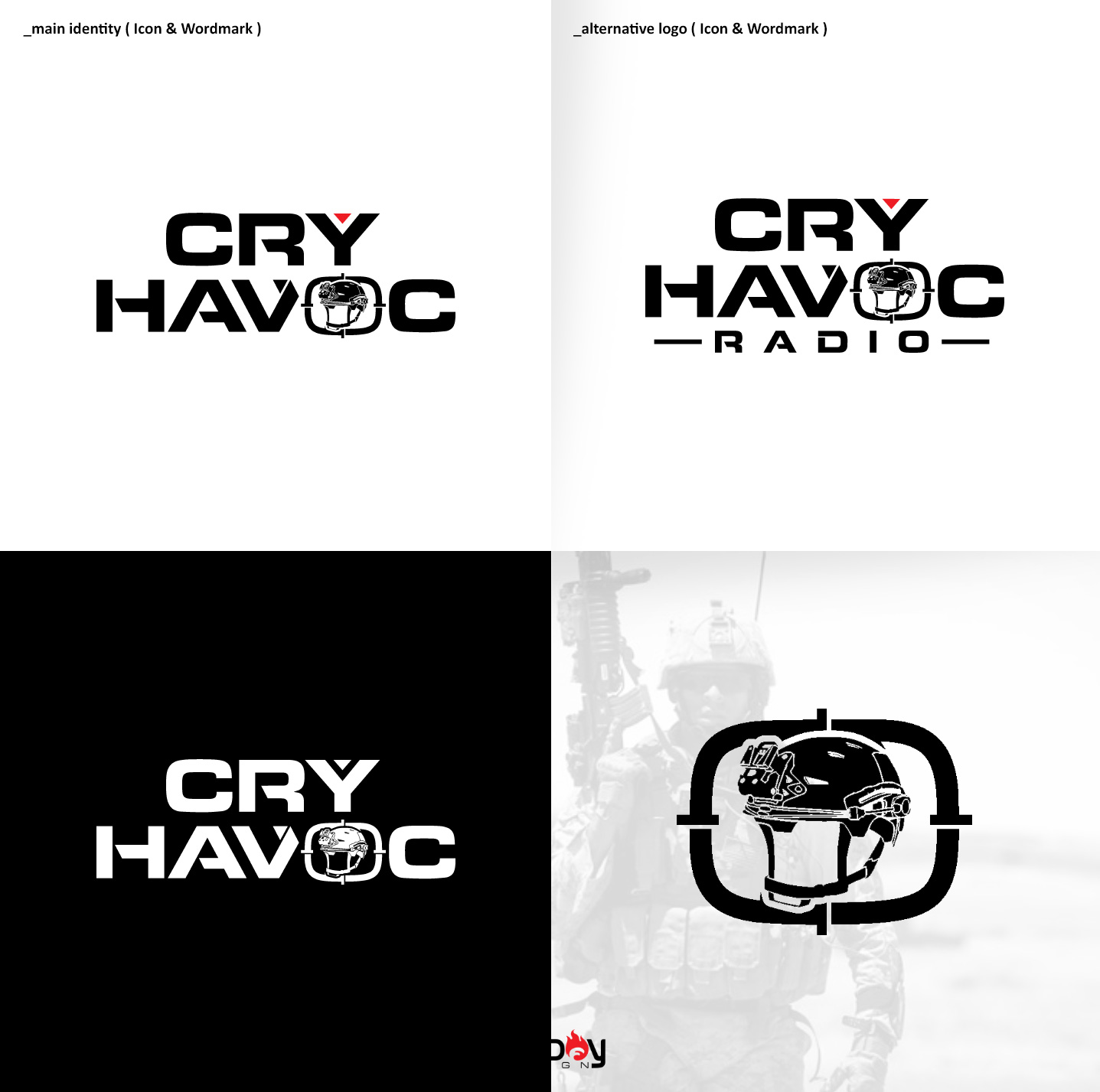 Diseño de Logo por Fatboy Graphic para Cry Havoc Radio | Diseño #20455551