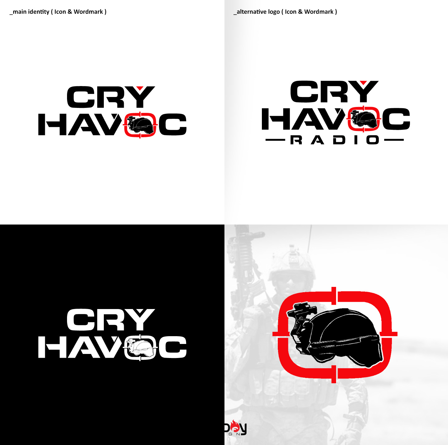 Diseño de Logo por Fatboy Graphic para Cry Havoc Radio | Diseño #20461468
