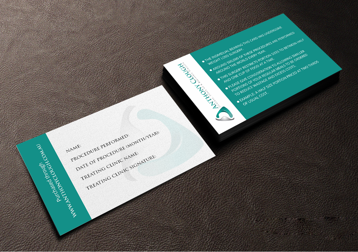 Visitenkarten-Design von Creations Box 2015 für Anthony Clough | Design #20426520