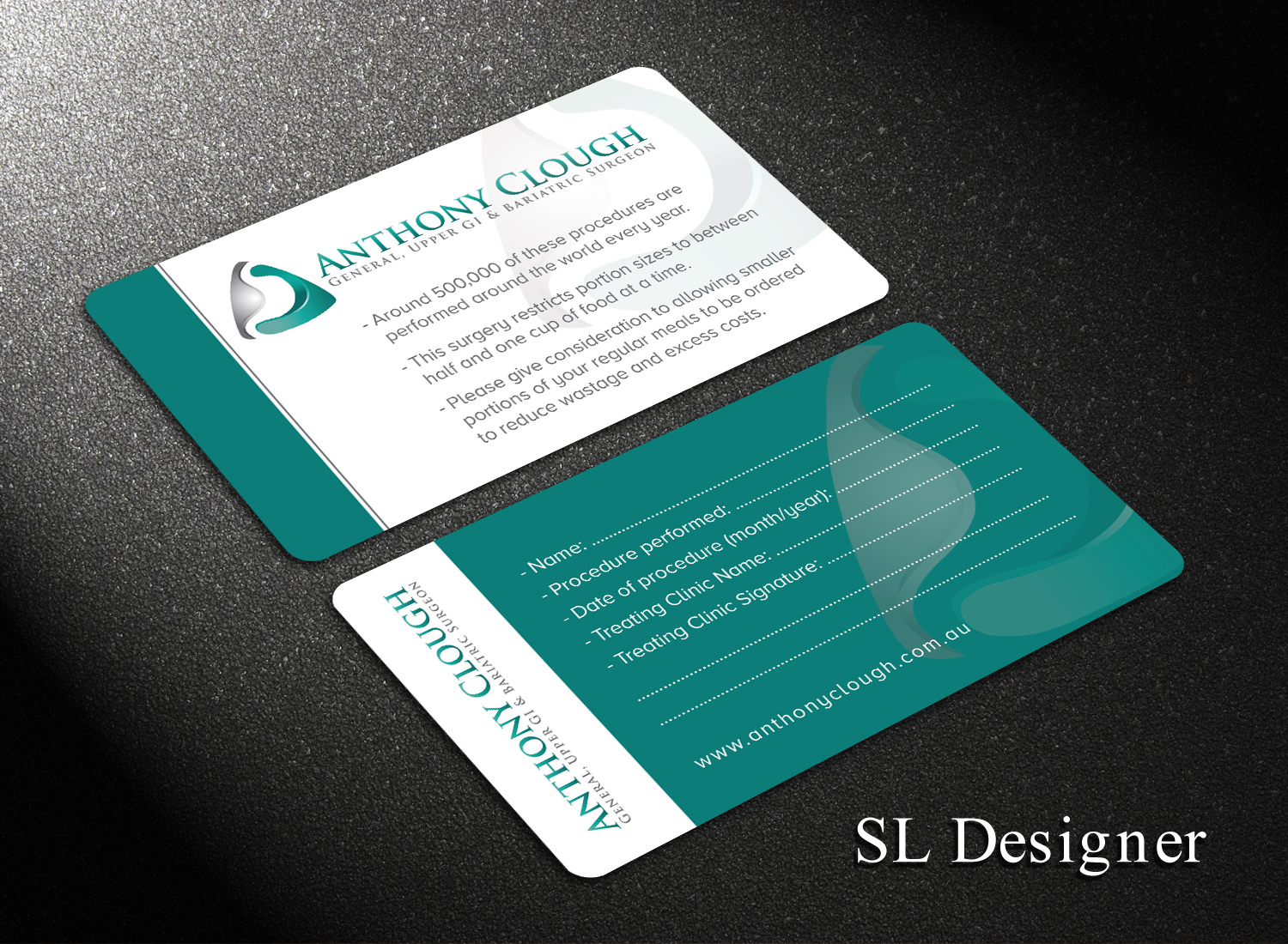 Design de Carte de Visite par SL Designer pour Anthony Clough | Design #20421810