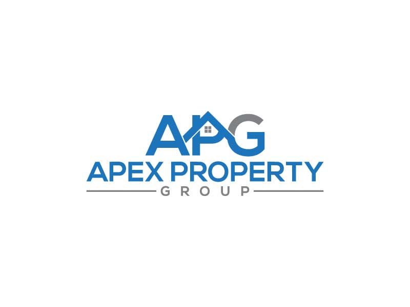 Bold, Masculine, Real Estate Logo Design for Apex Property Group by