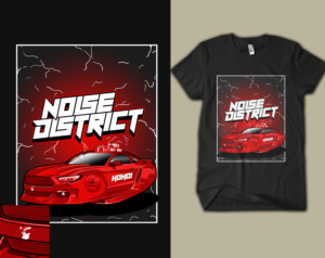 T-shirt Design by WAGUM Studio for Noise District Apparel | Design: #20435103