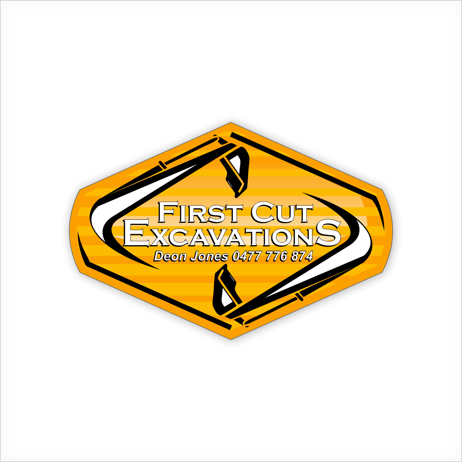 Logo Design by damian for First Cut Excavations  | Design #20450116