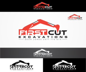 Logo Design by sangeloenriquez for First Cut Excavations  | Design #20450428