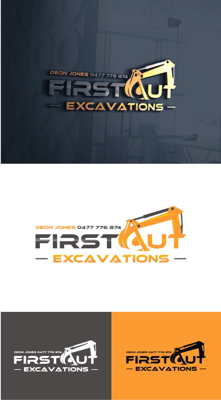 Logo Design by Soul Light for First Cut Excavations  | Design #20455729