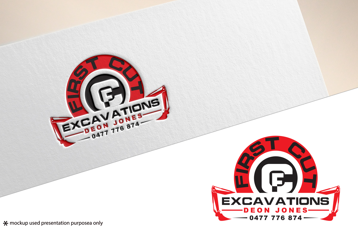 Logo Design by Juli creation for First Cut Excavations  | Design #20453504