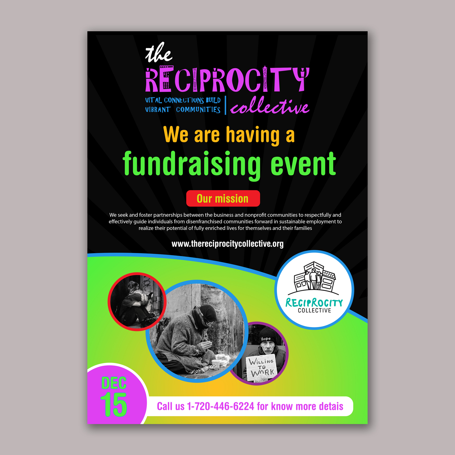 Flyer Design by aspiremedia for The Reciprocity Collective | Design #20438672