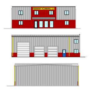 Piedmont Plumbing Building Color Scheme | Graphic Design by Abiyoso28