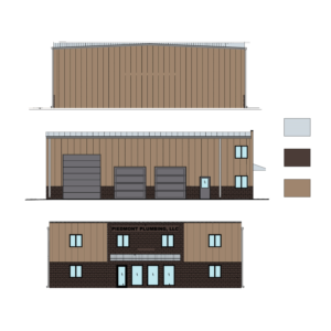 Piedmont Plumbing Building Color Scheme | Graphic Design by pinterferenc86