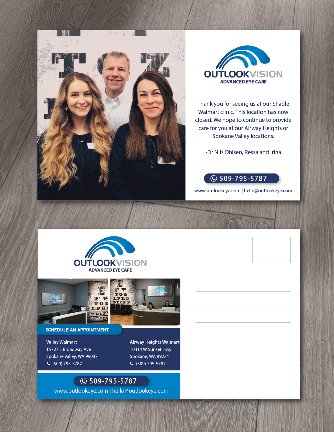 Postcard Design by alex989 for Outlook Vision | Design #20496825
