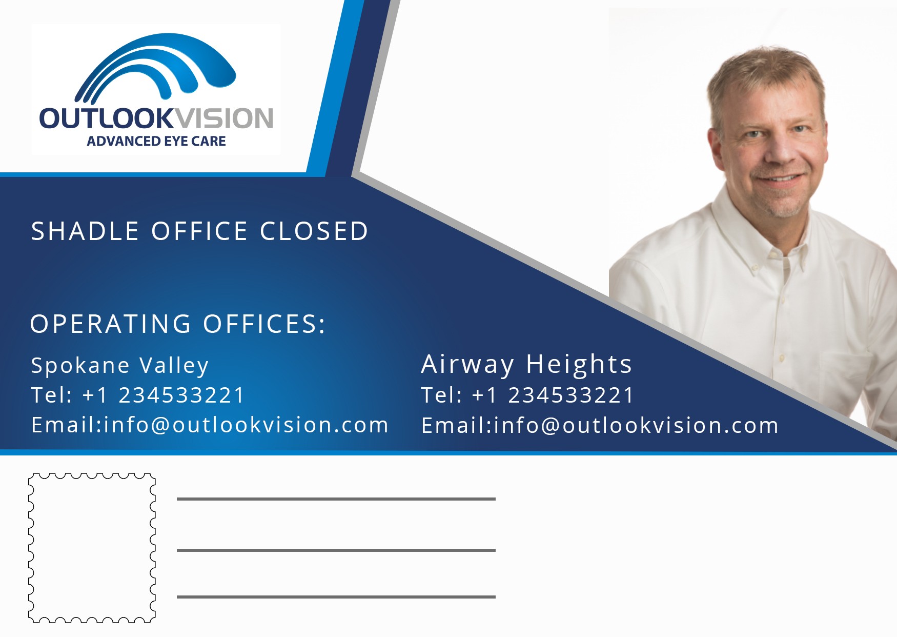 Postcard Design by Murry for Outlook Vision | Design #20438059