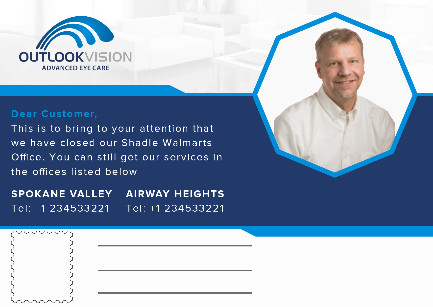 Postcard Design by Murry for Outlook Vision | Design #20440349