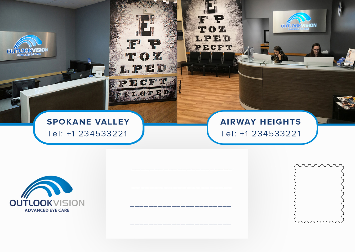 Postcard Design by Murry for Outlook Vision | Design #20486173