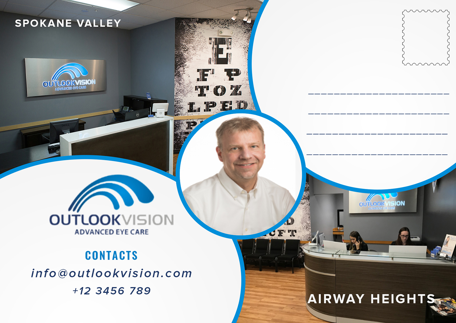 Postcard Design by Murry for Outlook Vision | Design #20508257