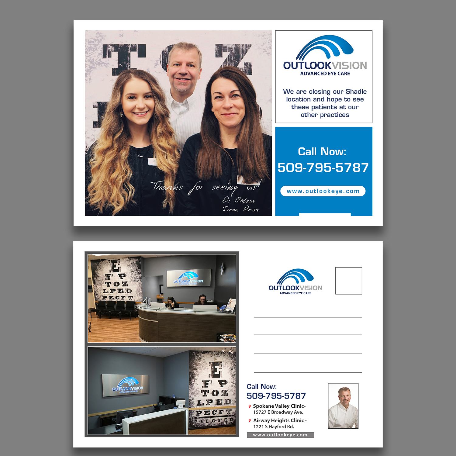 Postcard Design by debdesign for Outlook Vision | Design #20516567