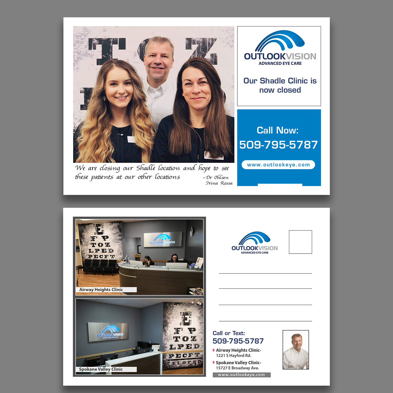 Postcard Design by debdesign for Outlook Vision | Design #20533865