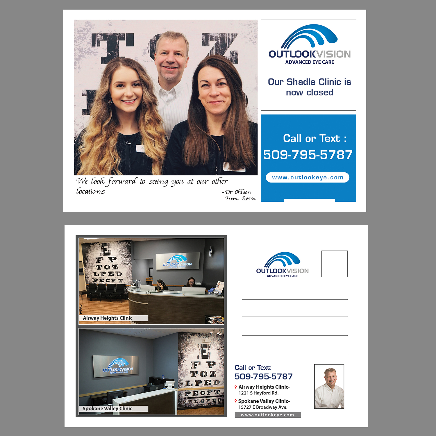 Postcard Design by debdesign for Outlook Vision | Design #20543468