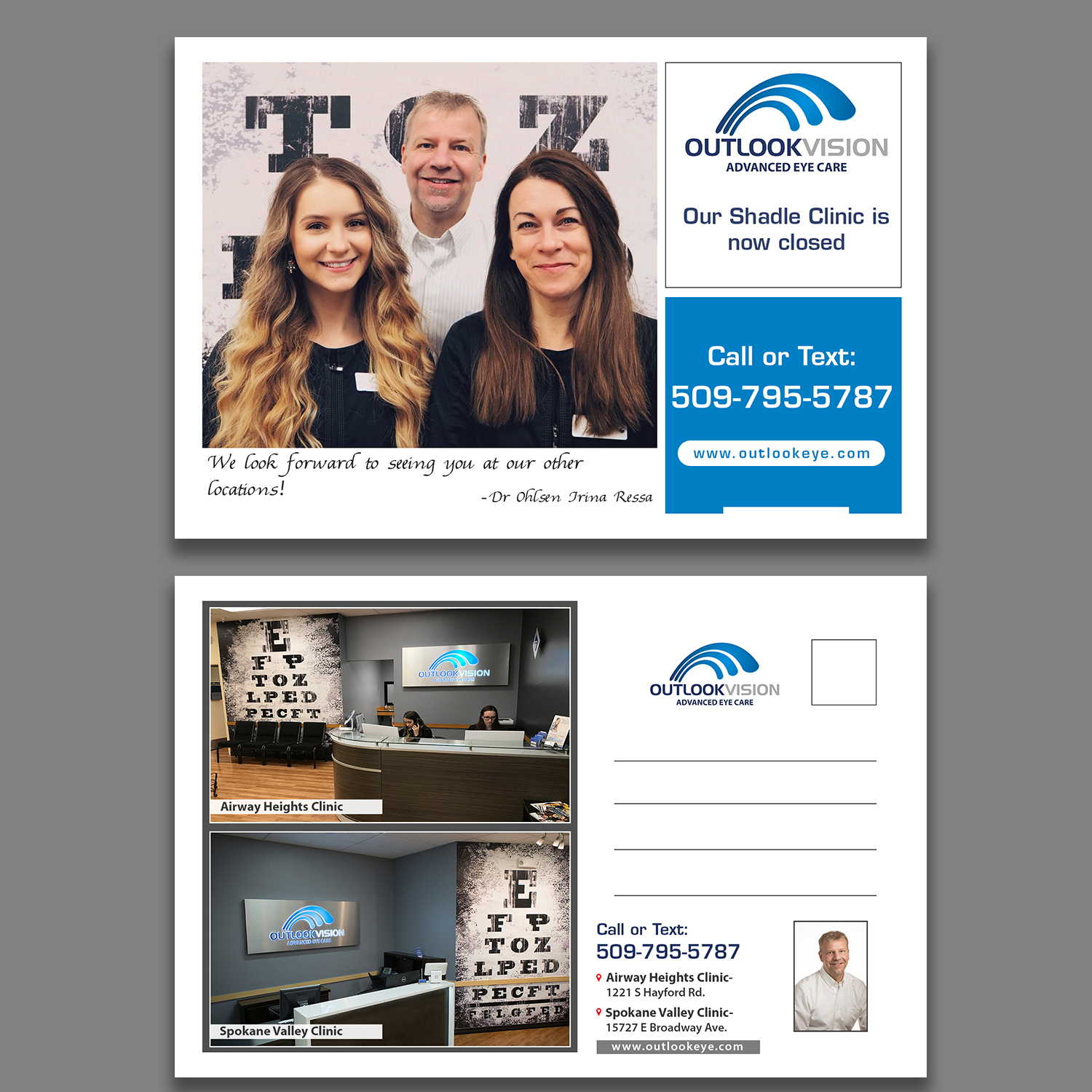 Postcard Design by debdesign for Outlook Vision | Design #20554640