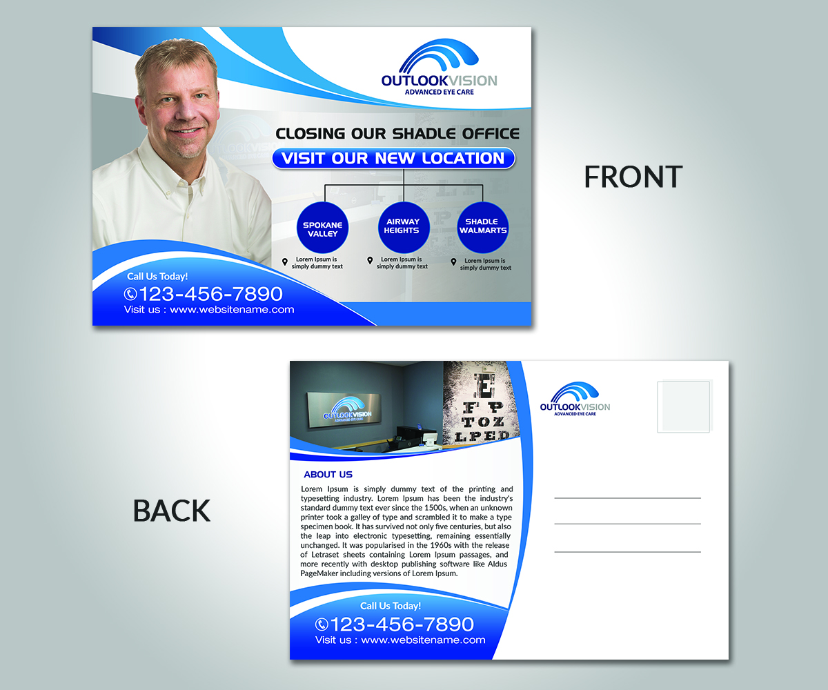 Postcard Design by innovative earth for Outlook Vision | Design #20440910