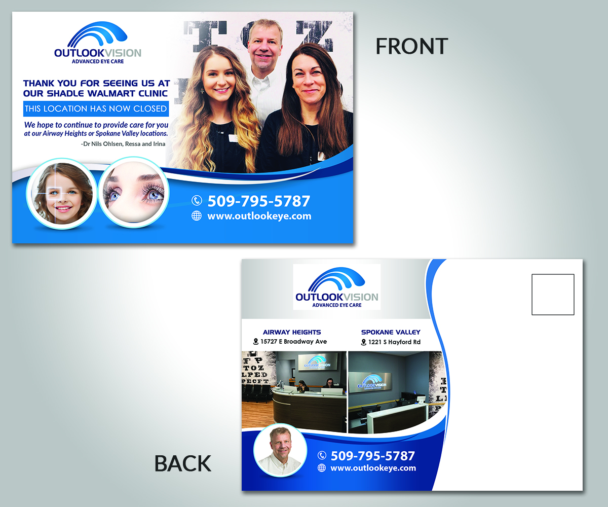 Postcard Design by innovative earth for Outlook Vision | Design #20503150