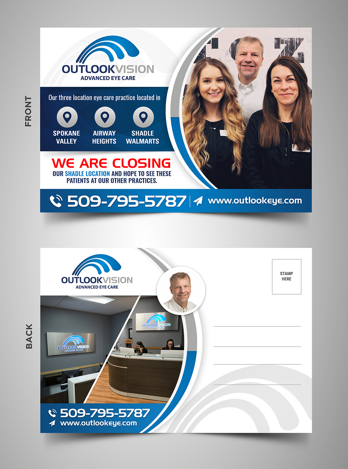 Postcard Design by SAI DESIGNS for Outlook Vision | Design #20456850