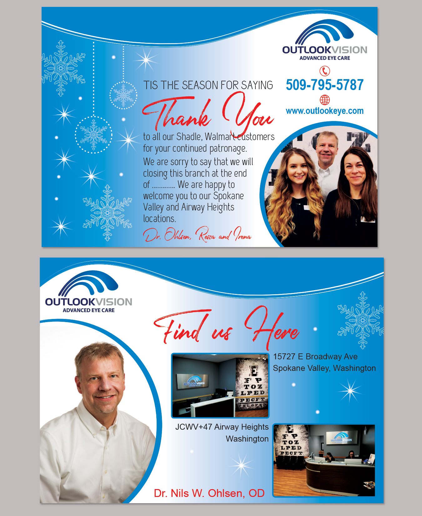 Postcard Design by shritaa1 for Outlook Vision | Design #20477782