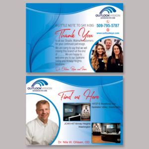 Postcard Design by shritaa1 for Outlook Vision | Design: #20497105