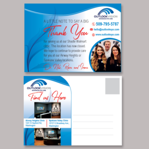 Postcard Design by shritaa1 for Outlook Vision | Design: #20498322