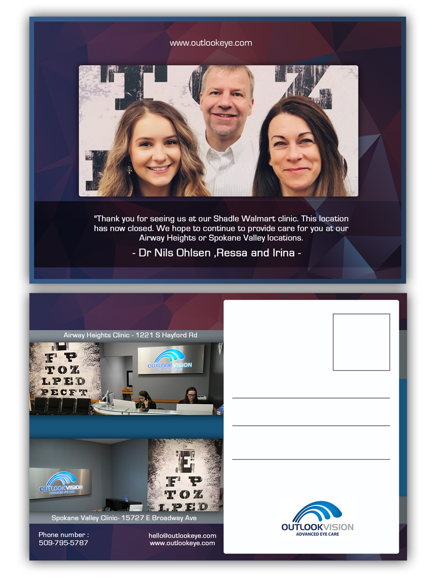 Postcard Design by Ngoeg for Outlook Vision | Design #20492170