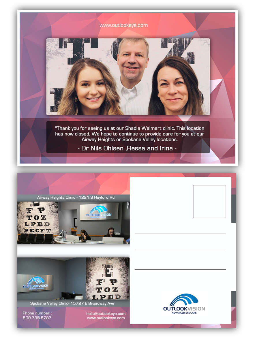 Postcard Design by Ngoeg for Outlook Vision | Design #20492171