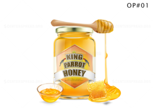 Label Design by CENTERSPREAD for King Parrot Honey | Design #20451048
