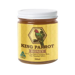 King Parrot Honey, ( natures gold from Flowerdale) optional  | Label Design by icirotrisna