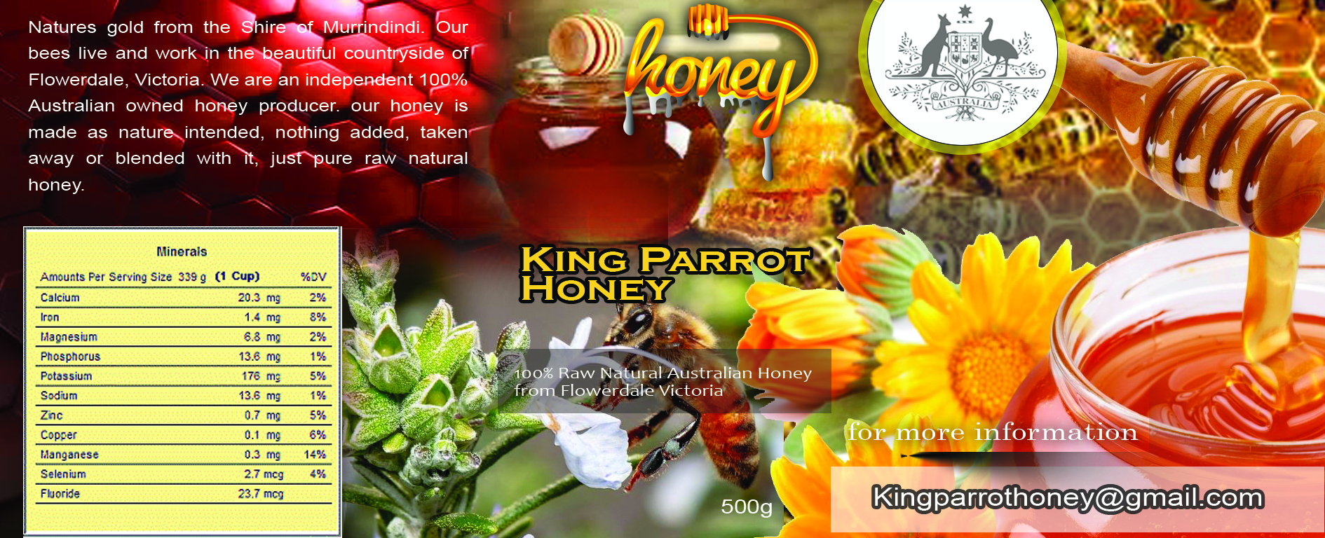 Label Design by thamara 2 for King Parrot Honey | Design #20443991