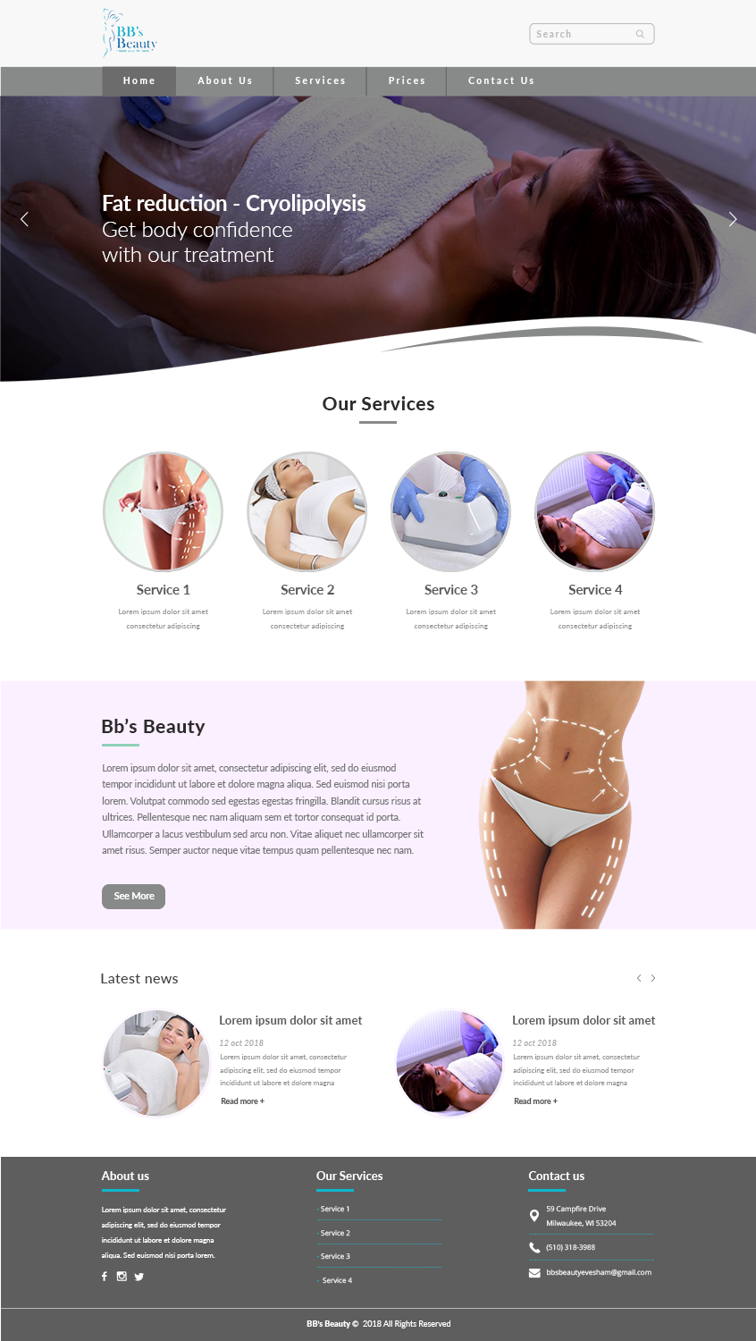 Web Design by weekidesigner for BB’s Beauty | Design #20436119