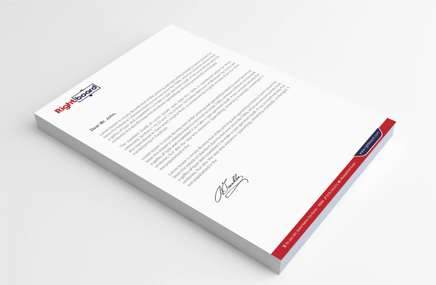 Letterhead Design by Infinitive Technology for Rightboard | Design #20439316