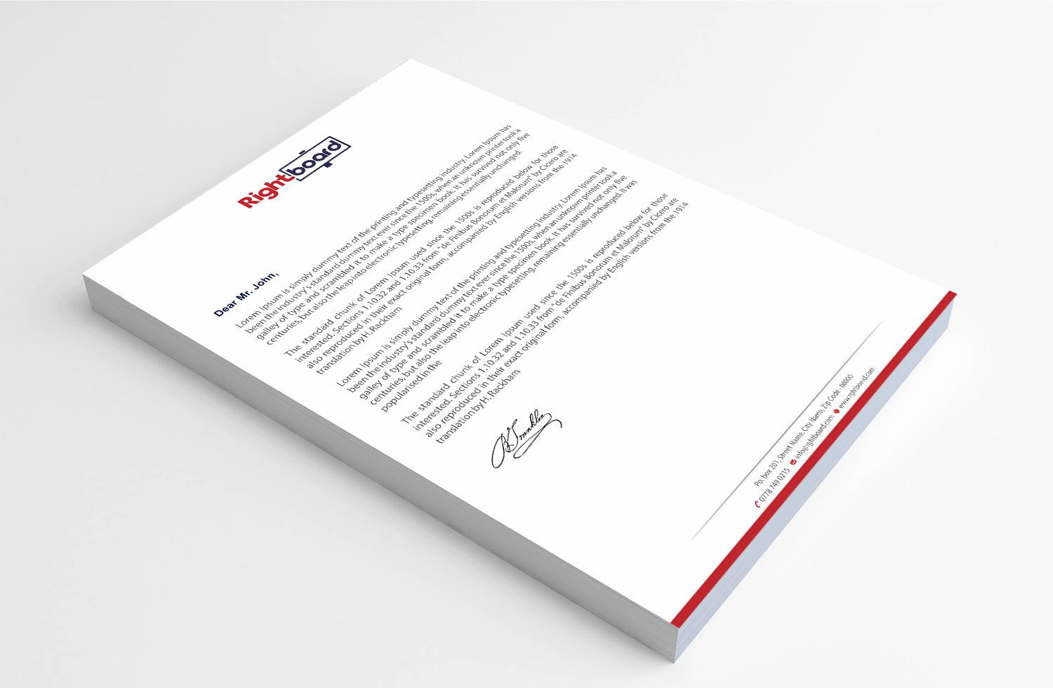 Letterhead Design by Infinitive Technology for Rightboard | Design #20439317