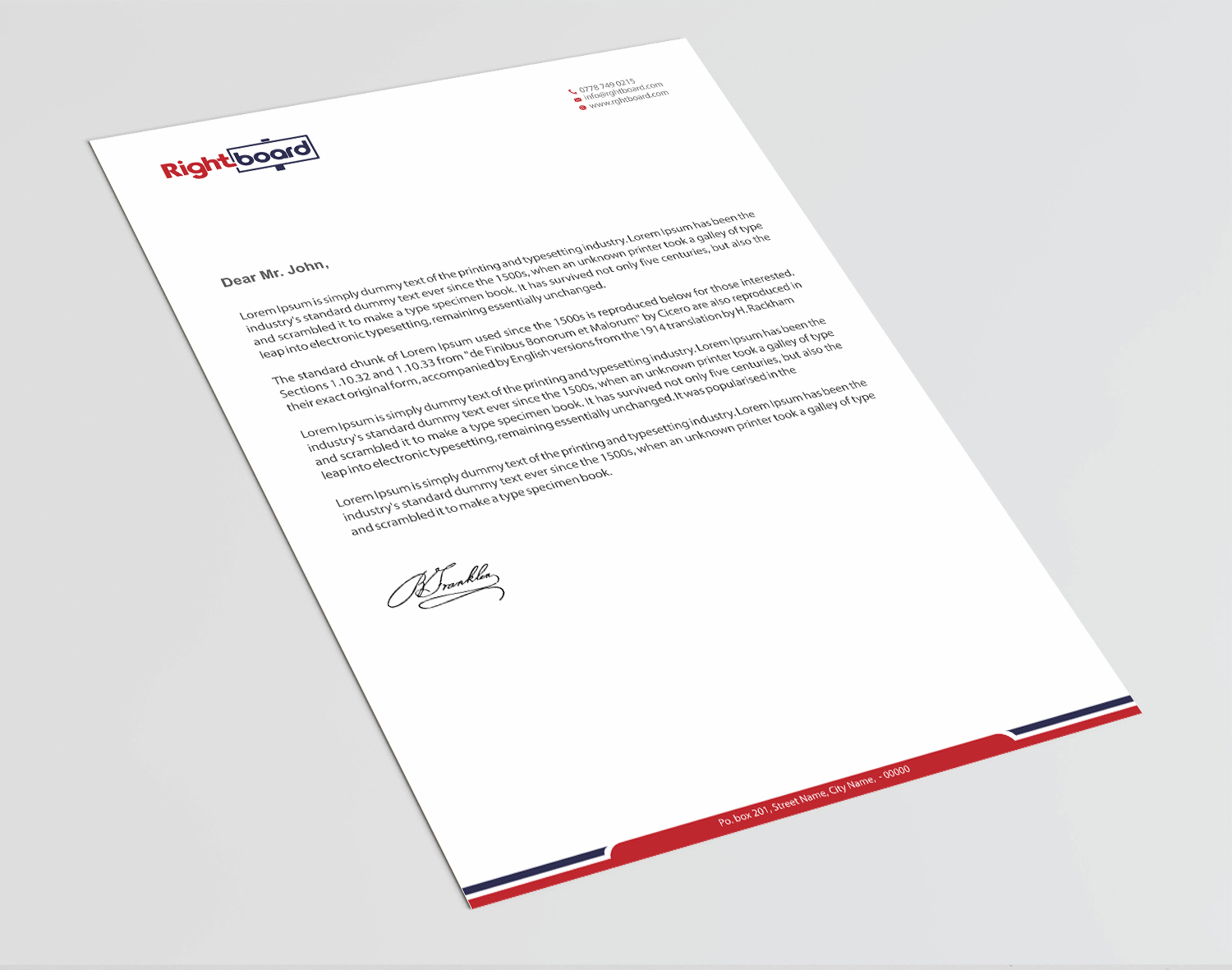 Letterhead Design by Infinitive Technology for Rightboard | Design #20440024