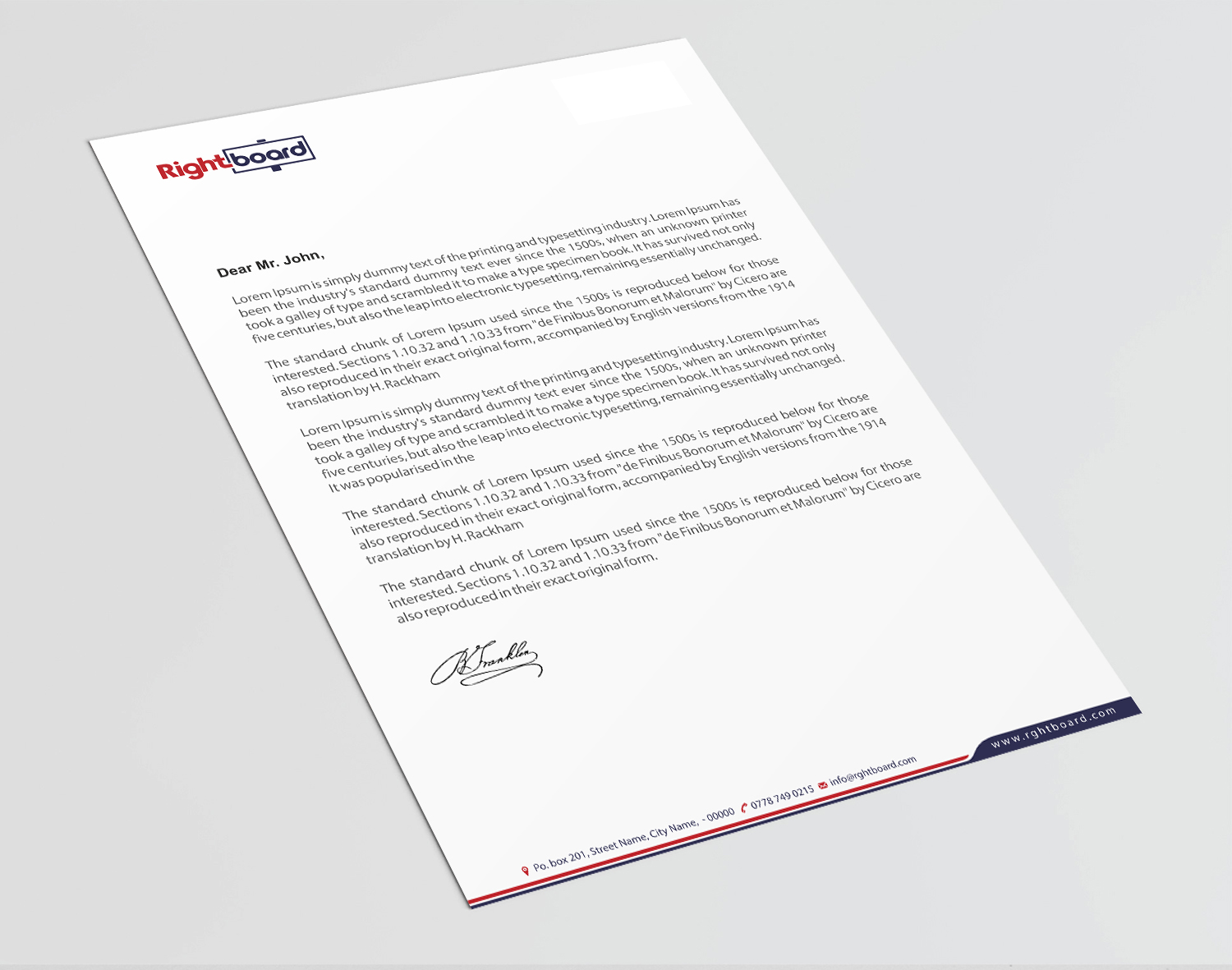 Letterhead Design by Infinitive Technology for Rightboard | Design #20440031